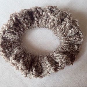 Brown/White Spotted Scrunchie